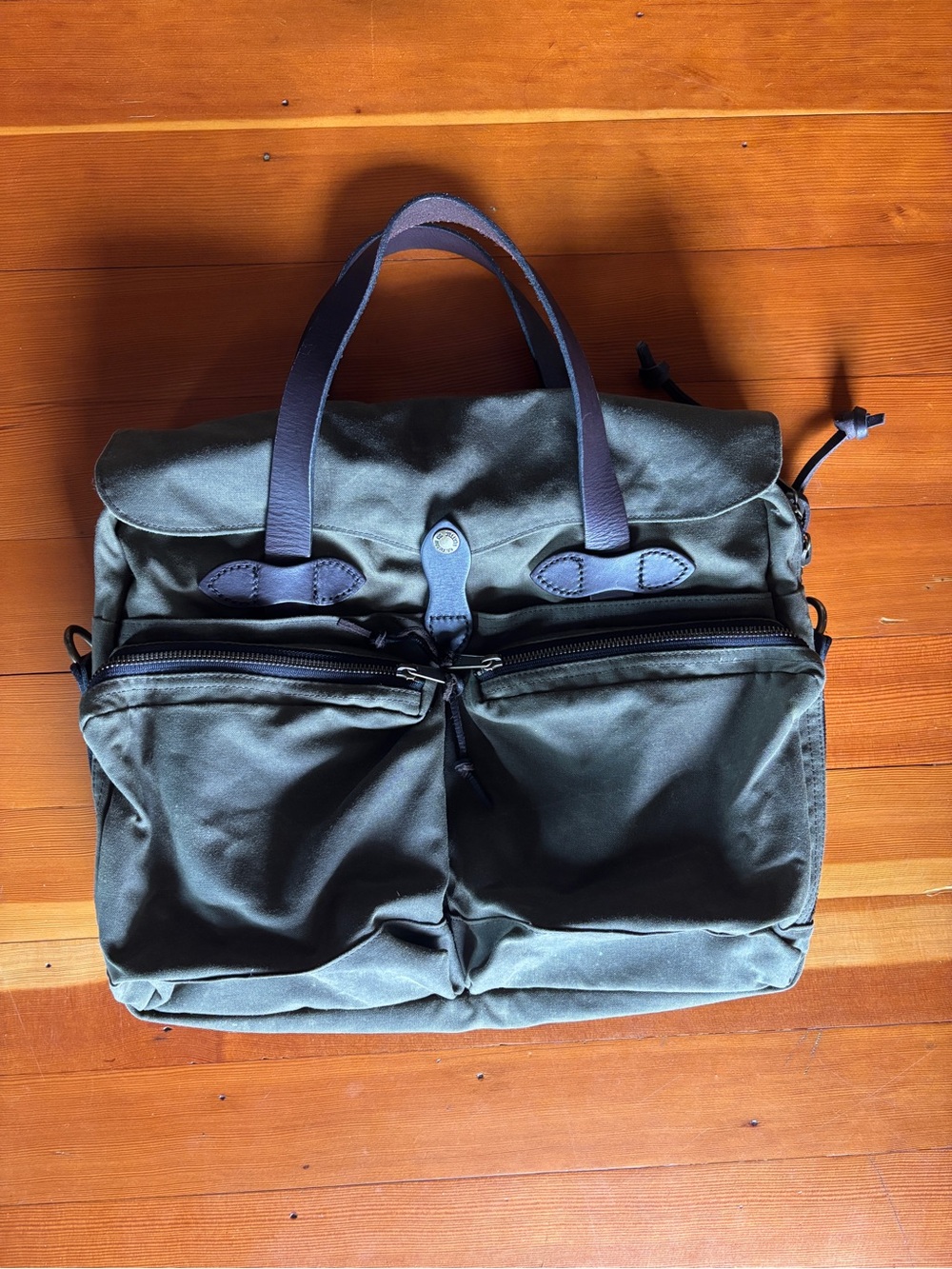 Filson Briefcase with Leather Strap